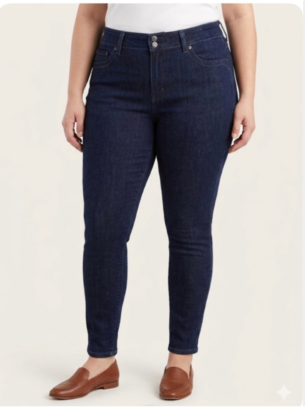 NWT Levi's Dark Blue Mid Rise Skinny Jeans Size 16M